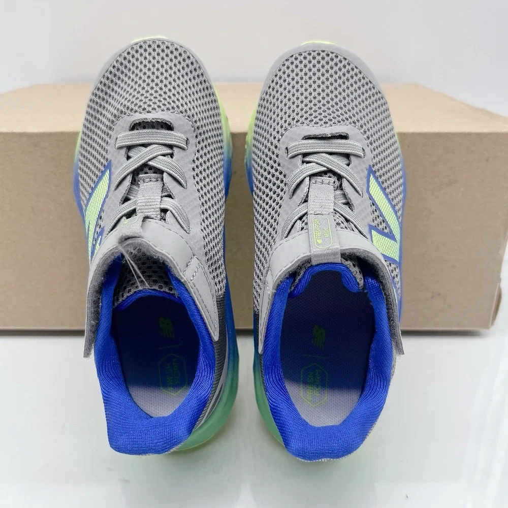 New Balance Fresh Foam Arishi Kids Gym Running Shoes Sneakers Gray Blue US 10